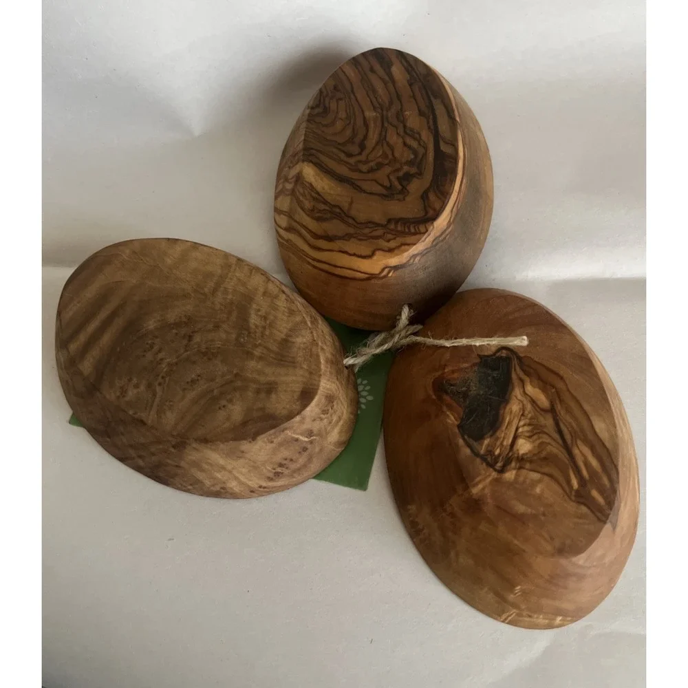 Arte Legno Olive Wood Dipping Bowls Set Of 3 Product of Italy. E154